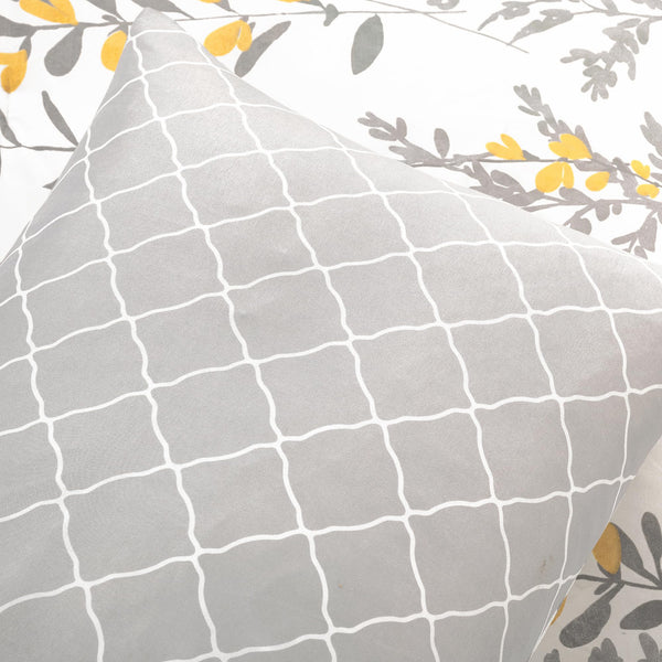 Reversible Floral Comforter Set 8-Piece — King & Queen