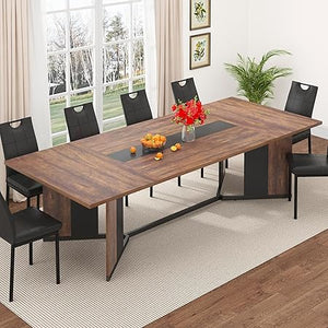 7-Piece Dining Table Set with 6 Upholstered Chairs