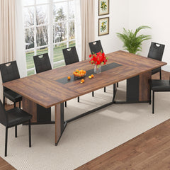 7-Piece Dining Table Set with 6 Upholstered Chairs