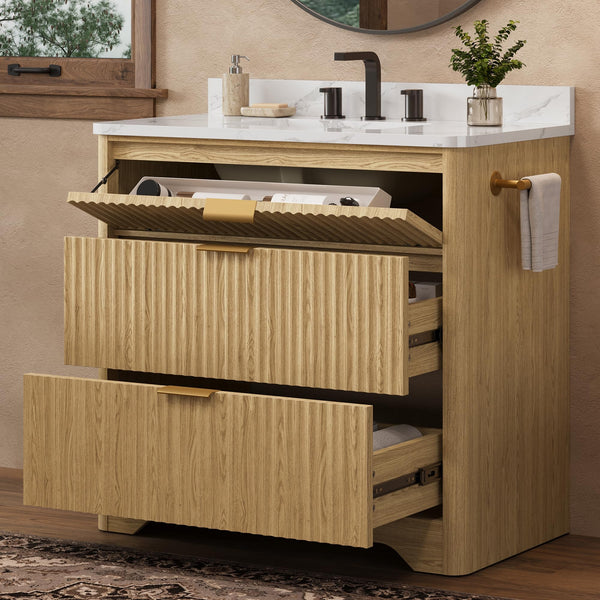 36 Inch Bathroom Vanity with Ceramic Sink