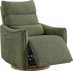Power Nursery Glider Recliner Chair with Swivel & Adjustable Headrest