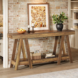 Farmhouse Console Table 2-Tier, 70.87" Wide