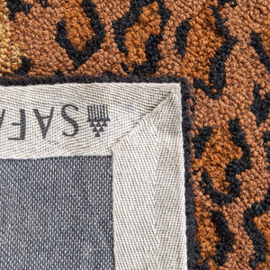 Hand-Hooked Wool Area Rug – Leopard Pattern, 6' x 9'