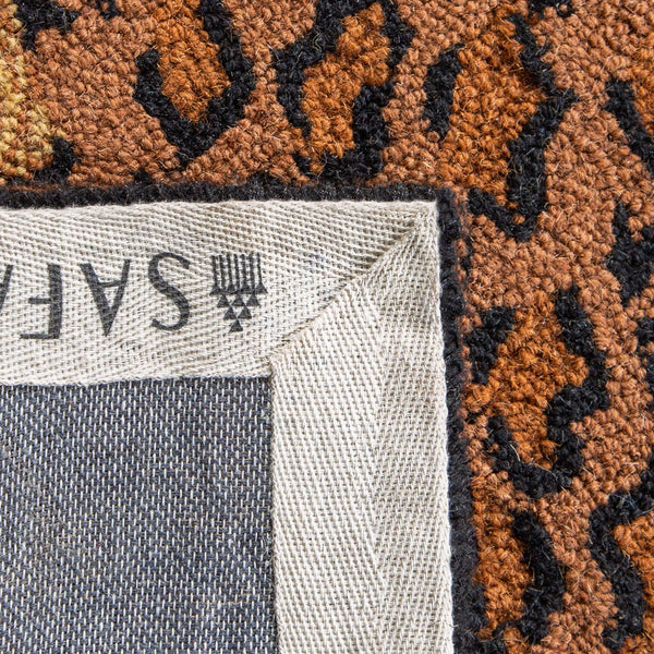 Hand-Hooked Wool Area Rug – Leopard Pattern, 6' x 9'