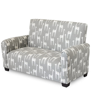 Customized Toddler Upholstered Sofa with Ottoman and Pillows