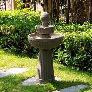 Outdoor LED Water Fountain with Cascading Waterfall