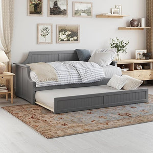 Twin Wood Daybed with Trundle