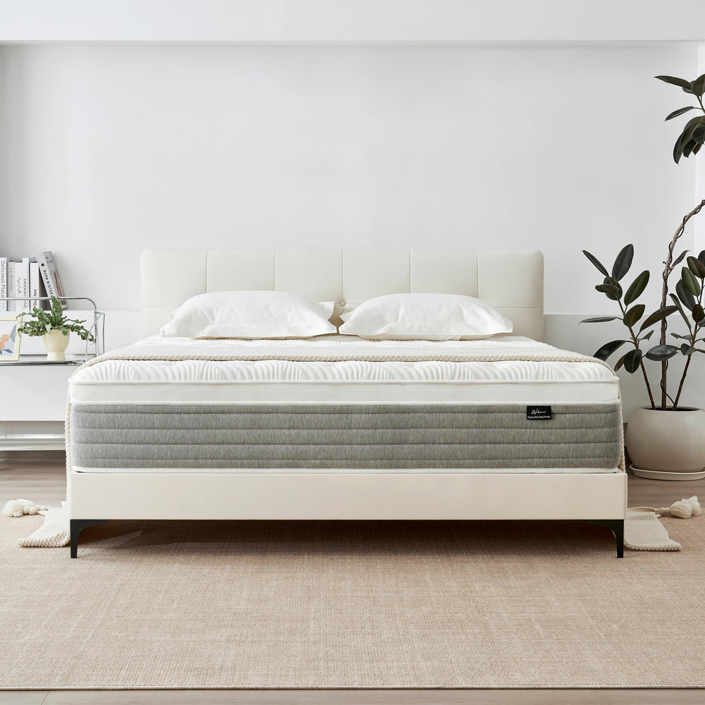 12 Inch Queen Hybrid Mattress – Pillow Top, Pocketed Springs & Cooling Gel Foam