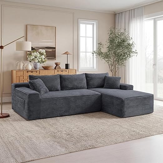 U-Shaped Modular Sectional Sofa with Chaise Lounge
