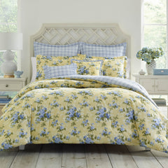 Queen Comforter Set 7-Piece Cotton Bedding – Cassidy Yellow