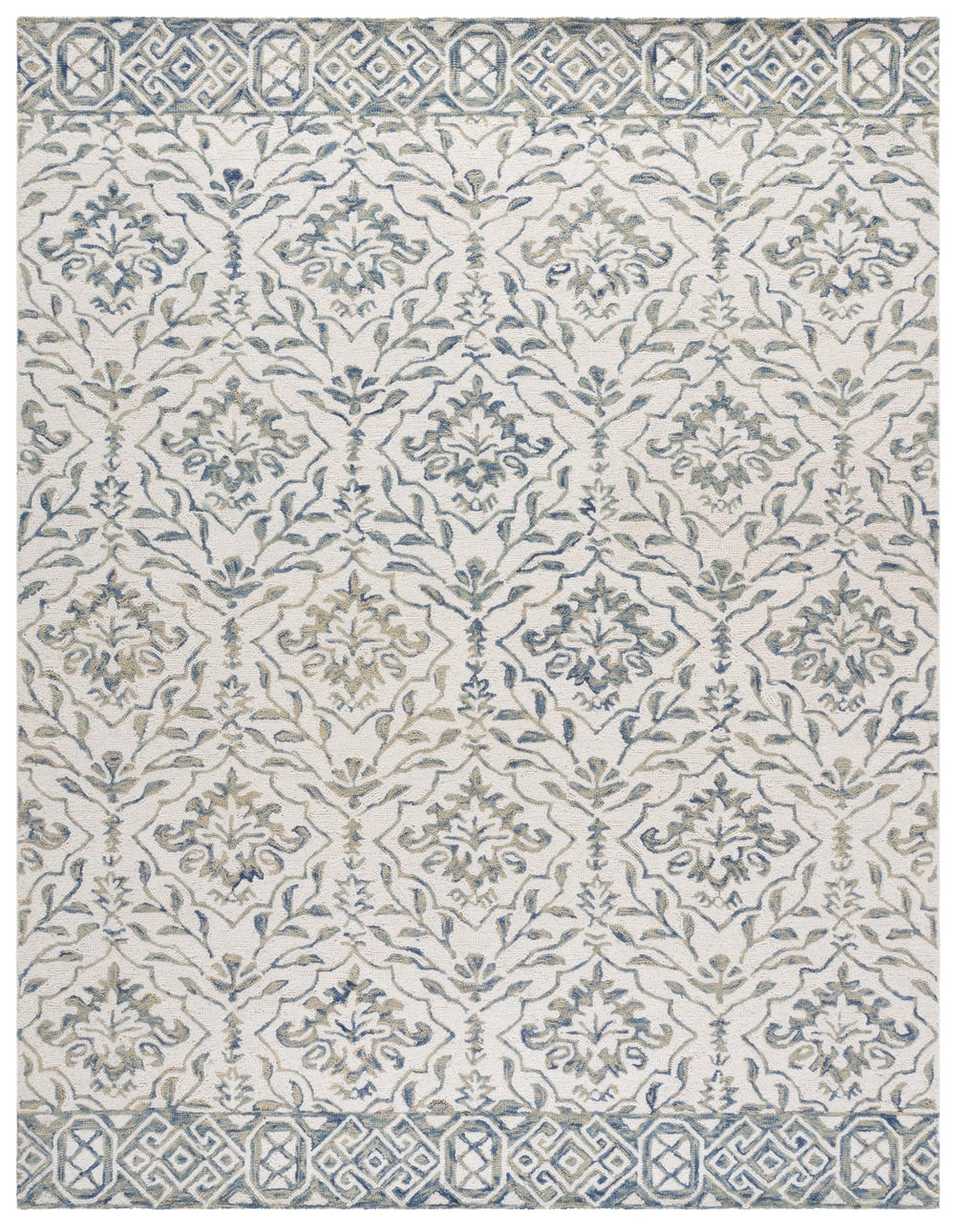 Hand-Tufted Wool Area Rug – 10' x 14' Geometric Dip Dye