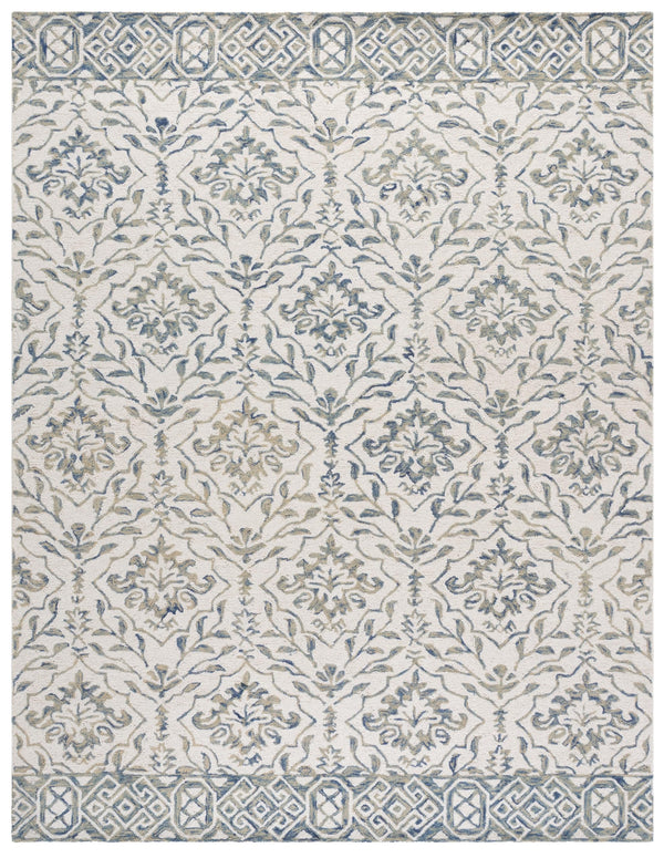 Hand-Tufted Wool Area Rug – 10' x 14' Geometric Dip Dye