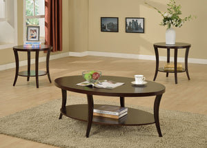 Oval Coffee Table & End Tables Set