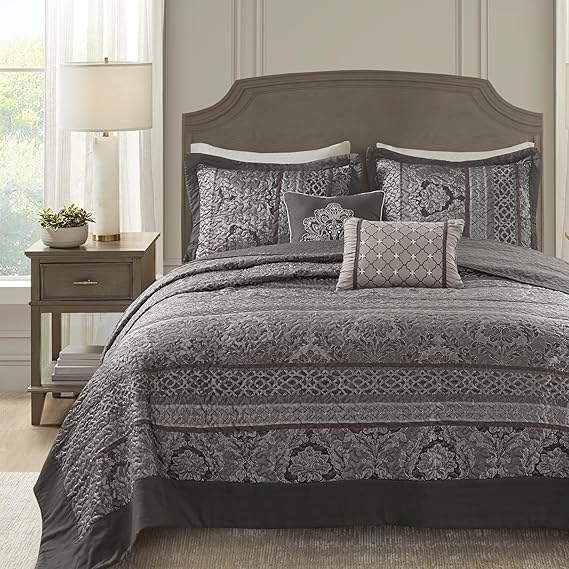 5-Piece Reversible Quilted Bedspread Set – Oversized King & Queen