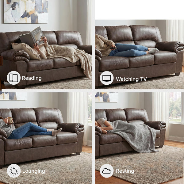 WalkerPoint Contemporary Sofa – Dark Brown