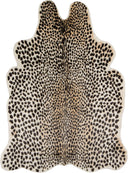 Faux Animal Hide Area Rug – Cheetah Print, Round 7'10"