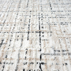 Modern Geometric Beige Area Rug – Floral Pattern