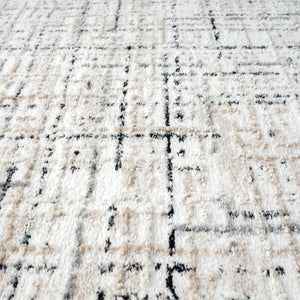 Modern Geometric Beige Area Rug – Floral Pattern