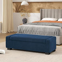 Storage Ottoman with Lid & Birch Wood Legs