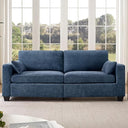 Modern Corduroy Loveseat Sofa with Removable Cover & Spring Cushions