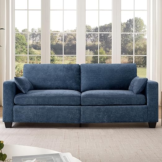 Modern Corduroy Loveseat Sofa with Removable Cover & Spring Cushions