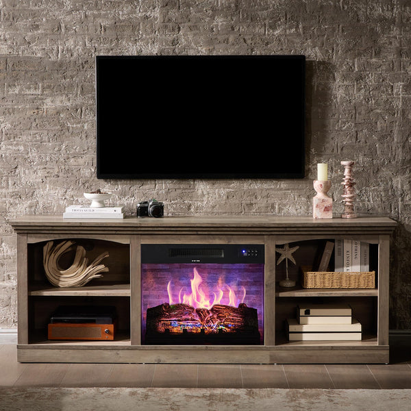 70" Fireplace TV Stand with Electric Fireplace