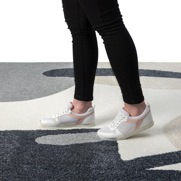 Modern Ivory & Grey Area Rug