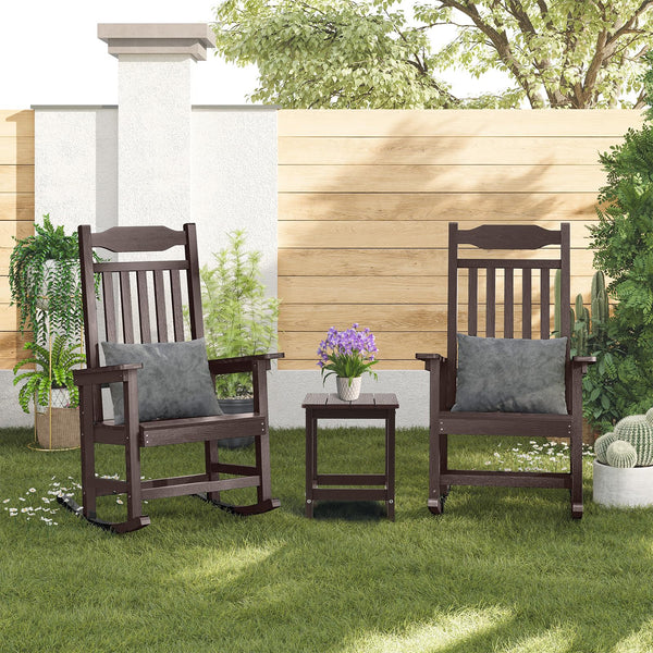 Outdoor Side Table Set of 2 – HDPE Weather Resistant