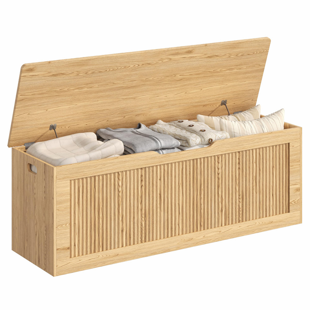Extra Large Fluted Storage Bench with Lift Top