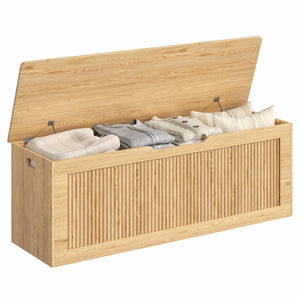 Extra Large Fluted Storage Bench with Lift Top