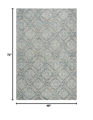 Abstract Hand-Tufted Wool Area Rug – Contemporary Design