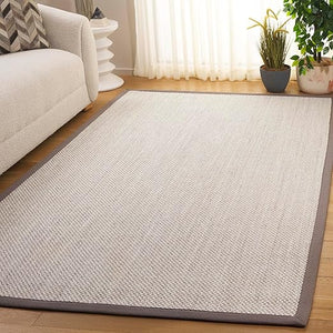 Marble Sisal Runner Rug 2'6" x 22' – Flat Woven with Fabric Border