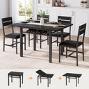 Extendable Dining Table Set for 4