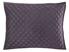 Velvet Diamond Quilted King Pillow Shams – Amethyst, Set of 2