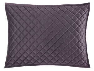 Velvet Diamond Quilted King Pillow Shams – Amethyst, Set of 2