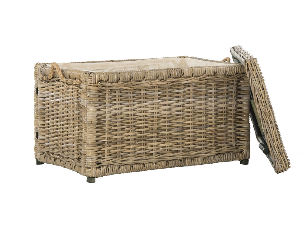 Wicker Storage Trunk with Removable Lid
