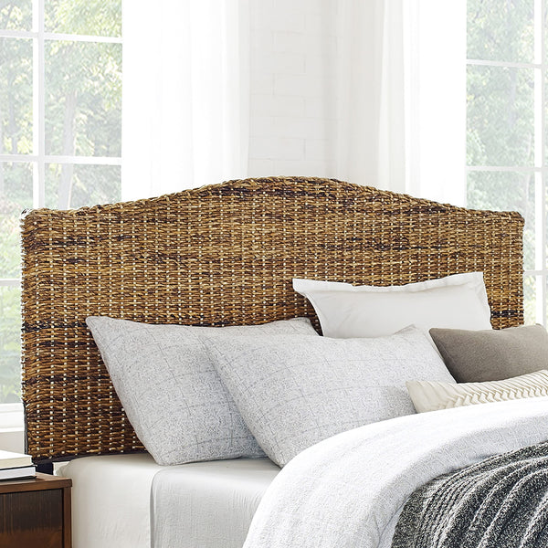 Handwoven Banana Leaf Arched Bed Headboard