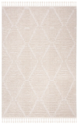 Moroccan Shag Area Rug – 5'3" x 7'6" Geometric Diamond Pattern