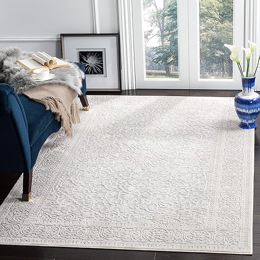 5x8 Oriental Area Rug – Machine Woven Transitional Vintage Rug