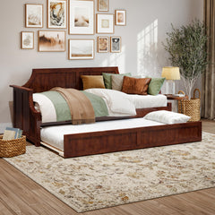 Twin Wood Daybed with Trundle