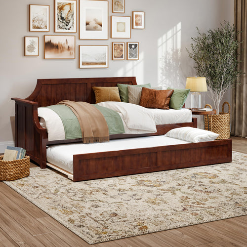 Twin Wood Daybed with Trundle