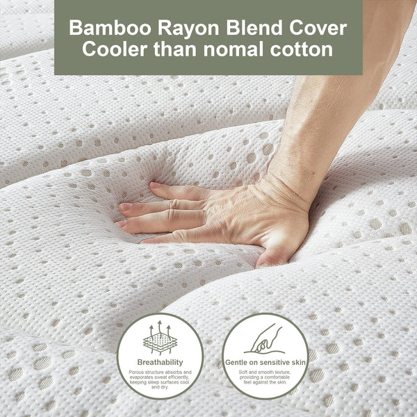 14-Inch Hybrid Mattress – Euro Top, Pocketed Coils, Gel Memory Foam