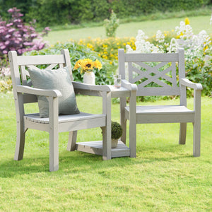 Outdoor Poly Lumber Loveseat with Center Table & Umbrella Hole