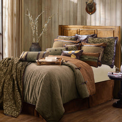 Rustic Lodge Comforter Set – 5-Piece Cabin Bedding with Bed Skirt, Shams & Accent Pillow