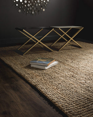 Natural Fiber Jute Area Rug 6x9 – Farmhouse Style