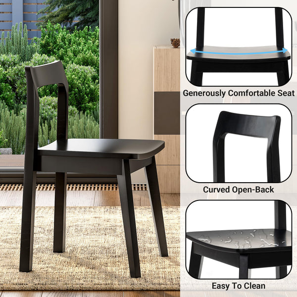 Wood Dining Chairs Set – Mid-Century Modern Accent Chair
