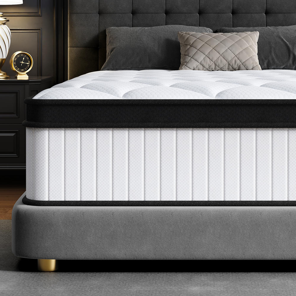 Queen Mattress 12 Inch Hybrid Pillow Top with Memory Foam & Pocket Springs