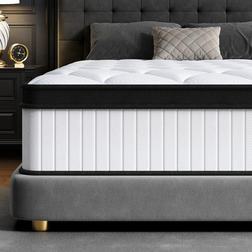Queen Mattress 12 Inch Hybrid Pillow Top with Memory Foam & Pocket Springs