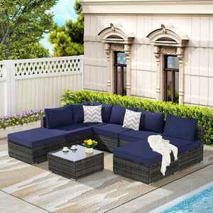 8-Piece Outdoor Patio Sectional Sofa Set