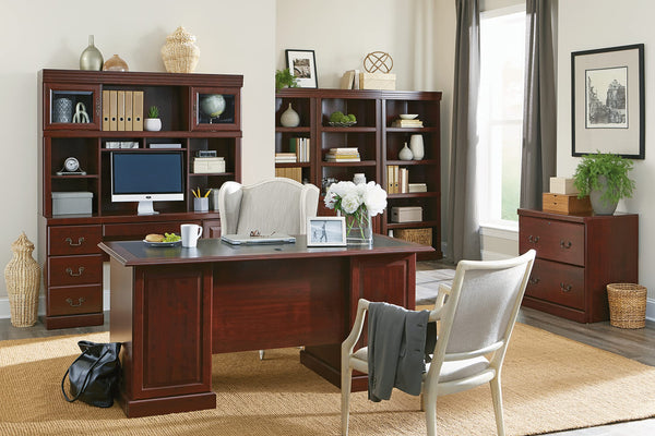 5-Shelf Bookcase with Adjustable Shelves – Classic Cherry